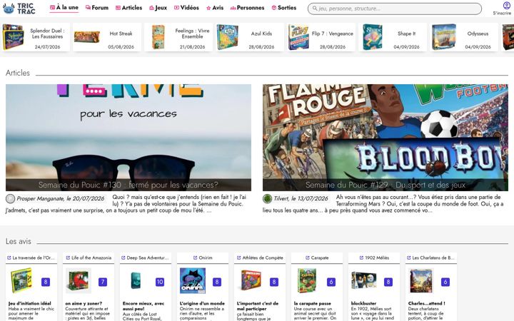 Screenshot of trictrac.net
