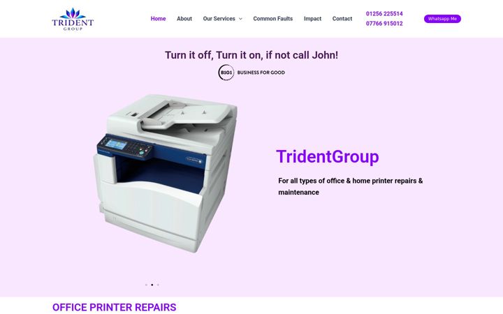 Screenshot of tridentgroup.shop