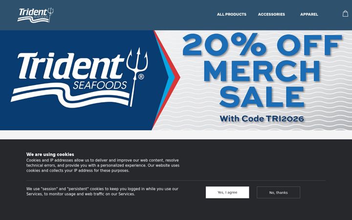 Screenshot von tridentseafoodsgear.com