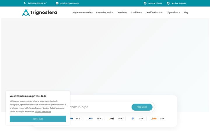 Posnetek zaslona trignosfera.com