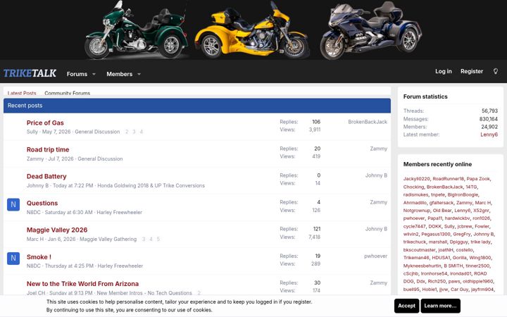 Screenshot of triketalk.com