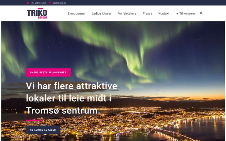 Screenshot stránky triko.no