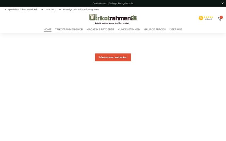 Screenshot ta' trikotrahmen.de
