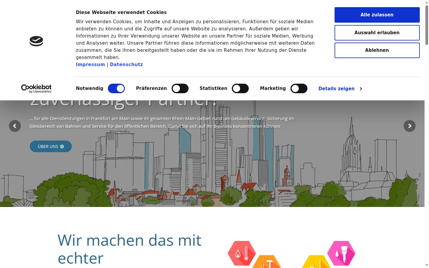 Screenshot tal-banner tal-kunsens muri qabel kwalunkwe interazzjoni