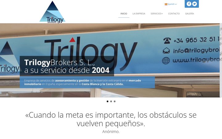 Screenshot of trilogybrokers.com