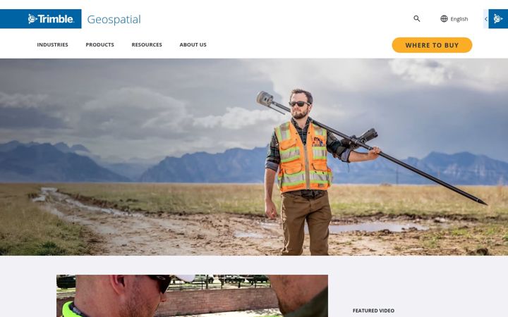 Screenshot of trimblegeospatial.com