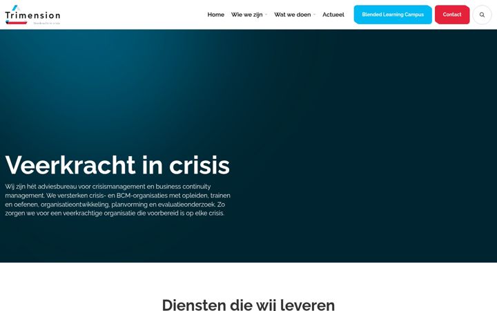 Screenshot of trimension.nl