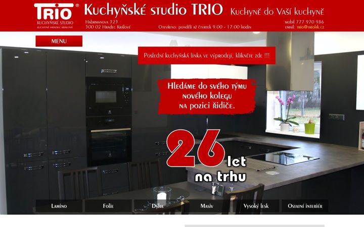 Screenshot stránky triohk.cz