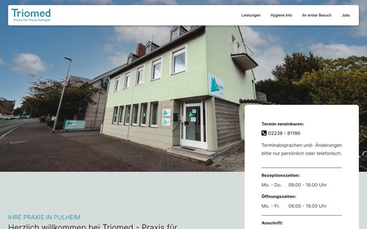 Screenshot of triomed.info