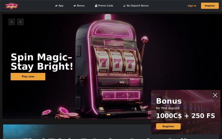 Screenshot of triple7casino.net
