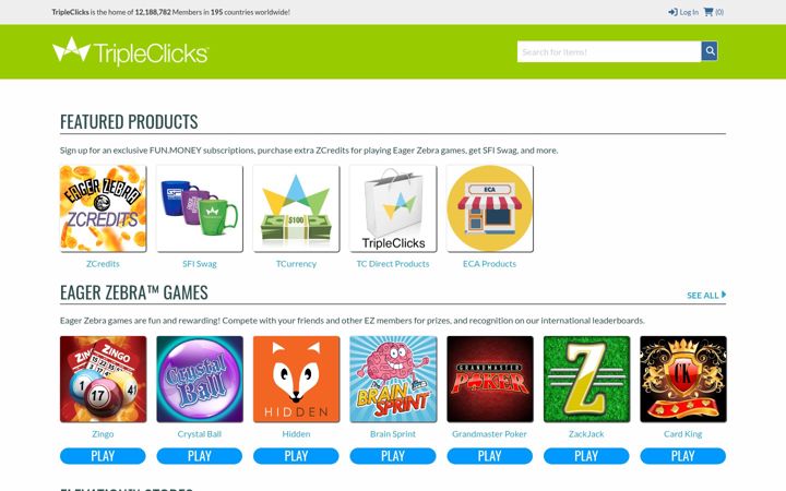 Captură de ecran a tripleclicks.com