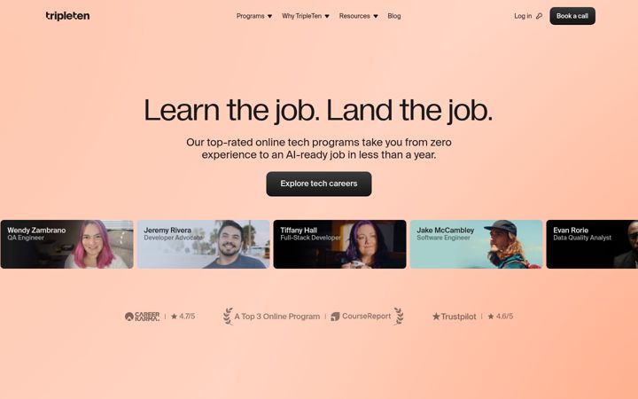 Screenshot of tripleten.com
