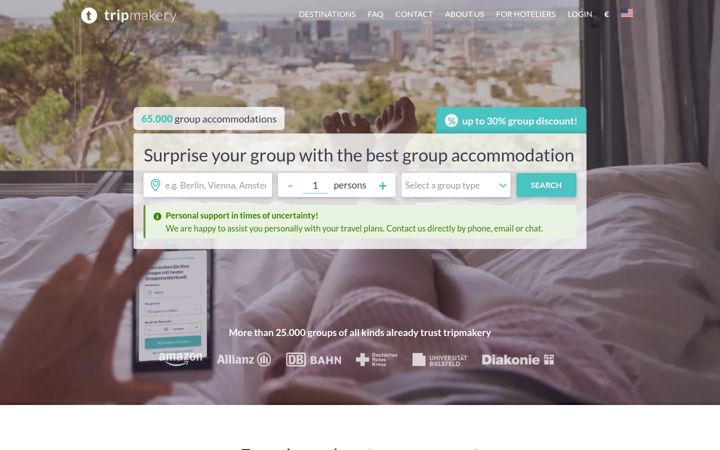 Screenshot ta' tripmakery.com