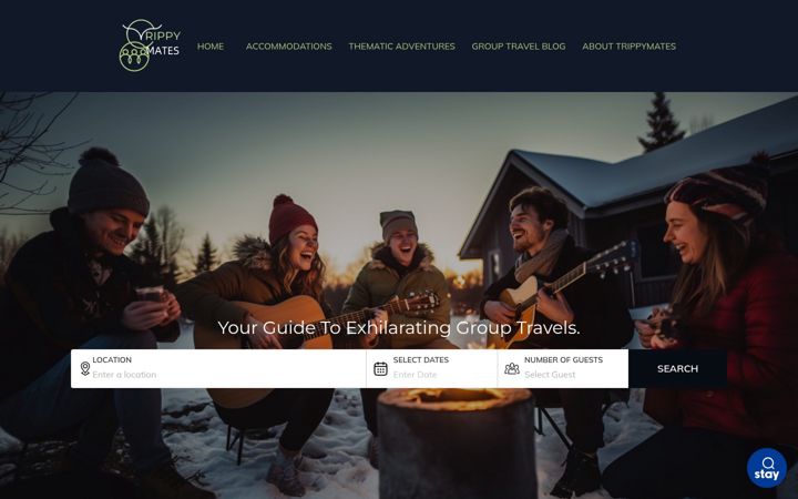 Screenshot of trippymates.com