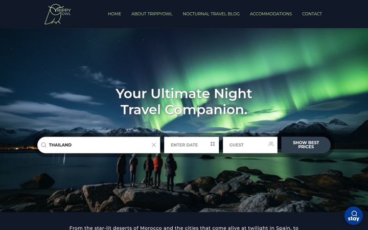 Screenshot of trippyowl.com