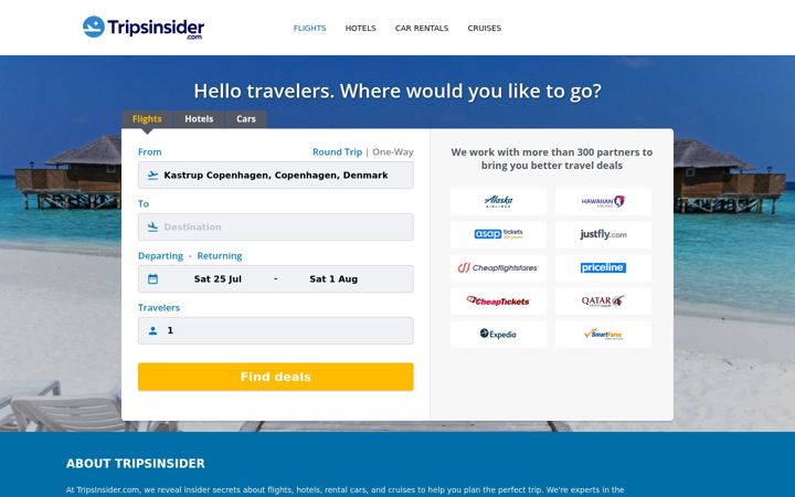 Screenshot of tripsinsider.com
