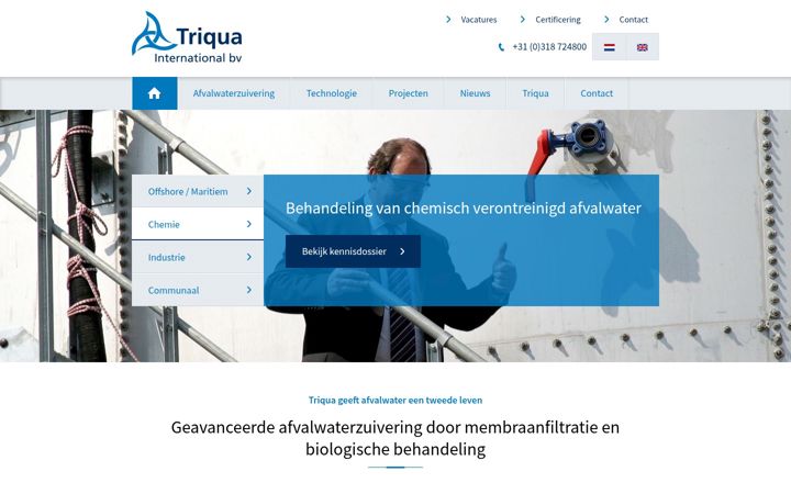 Snímek obrazovky triqua.nl