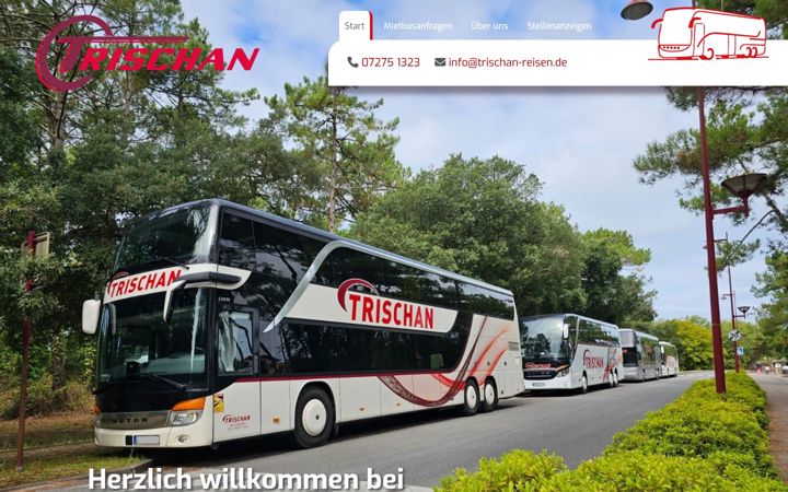 Snímek obrazovky trischan-reisen.de