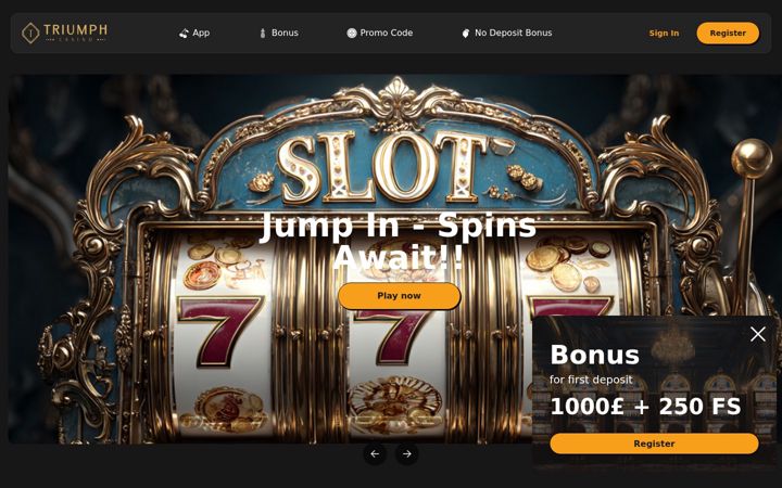 Screenshot of triumphcasino.org