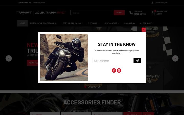 Screenshot of triumphdirect.co.uk