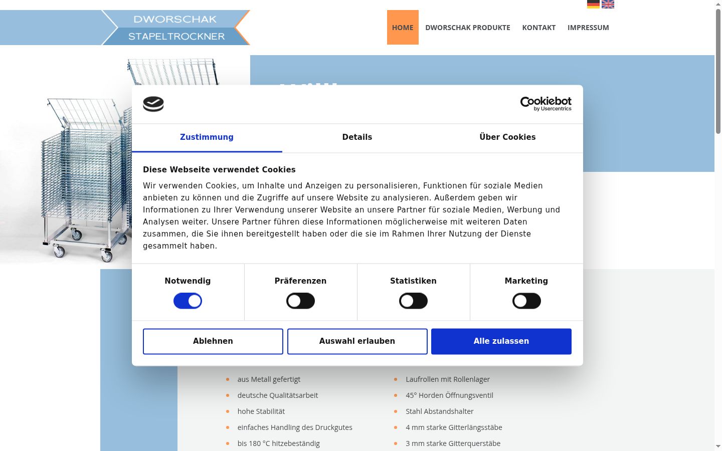 Screenshot tal-banner tal-kunsens muri qabel kwalunkwe interazzjoni