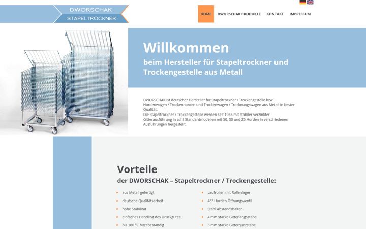 Screenshot of trockengestelle.de