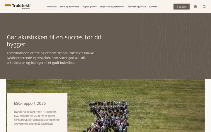 Screenshot of troldtekt.dk