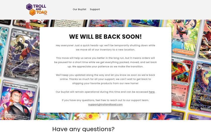 Screenshot di trollandtoad.com