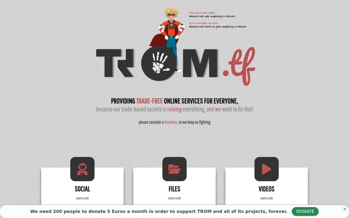 Screenshot of trom.tf
