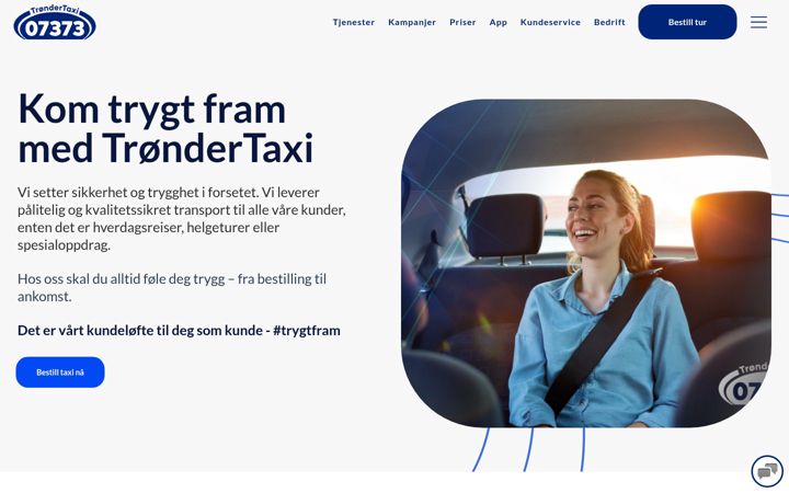 Ekrānuzņēmums no trondertaxi.no