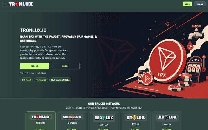Screenshot of tronlux.io