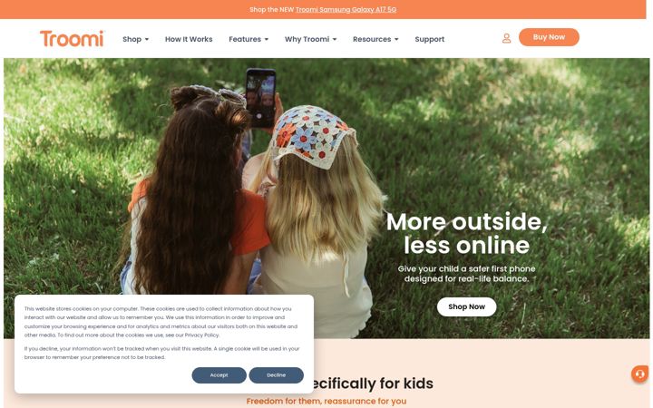 Screenshot of troomi.com