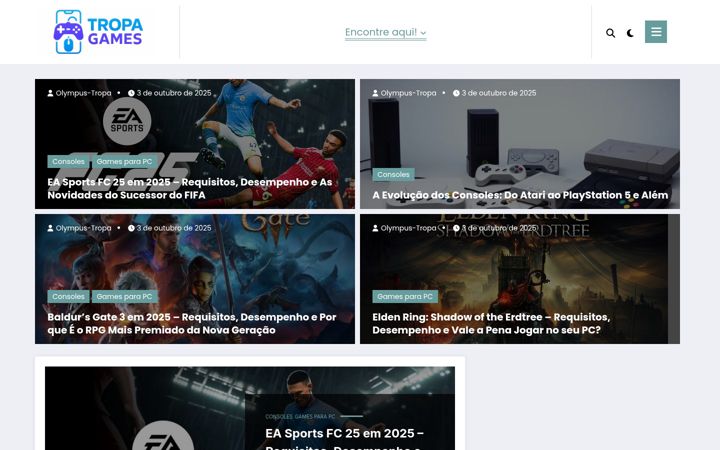 Screenshot of tropagames.net