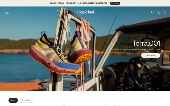 Screenshot of tropicfeel.com