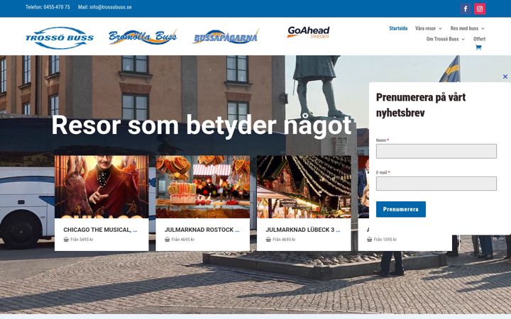 Zrzut ekranu trossobuss.se