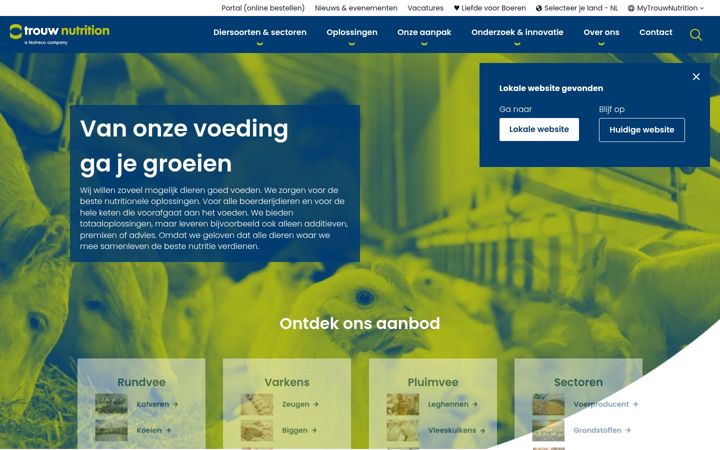 Képernyőkép: trouwnutrition-benelux.com