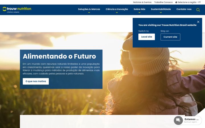 Captura de pantalla de trouwnutrition.com.br