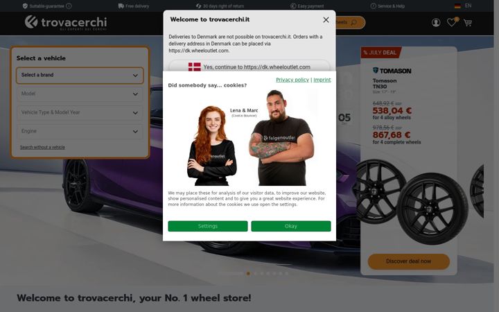Screenshot of trovacerchi.it