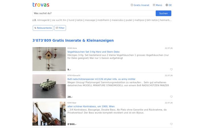 Snímek obrazovky trovas.ch