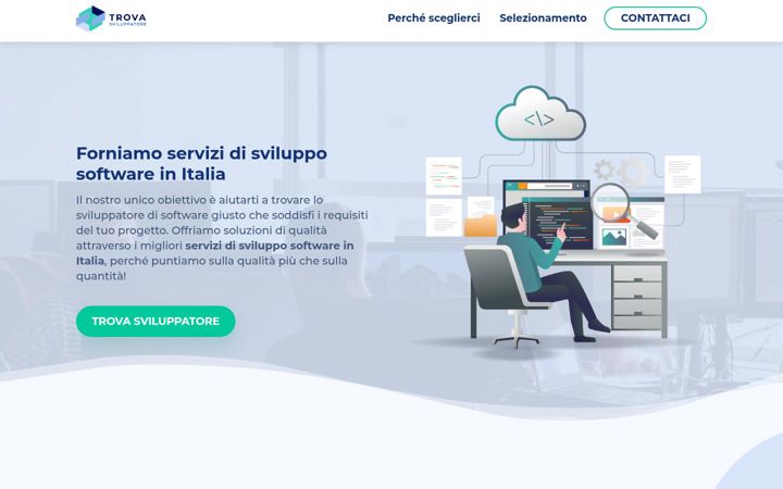 Ekrano kopija trovasviluppatore.it