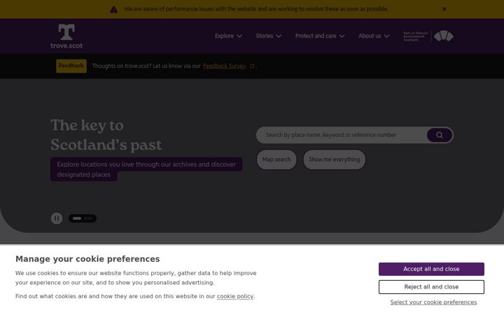 Screenshot of trove.scot