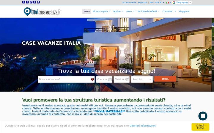 Screenshot of trovicasevacanze.it