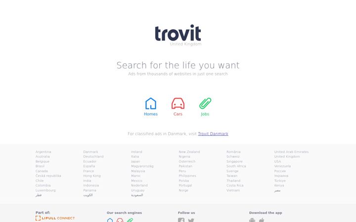 Screenshot of trovit.co.uk