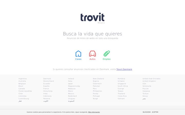 Screenshot of trovit.com.mx