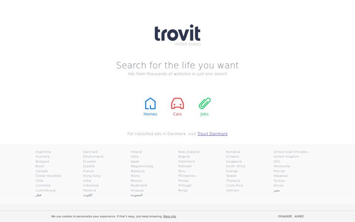 Screenshot του trovit.com