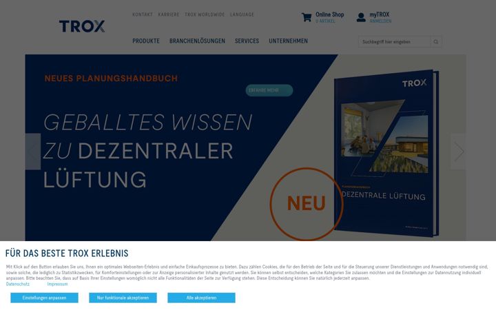 Screenshot of trox.de