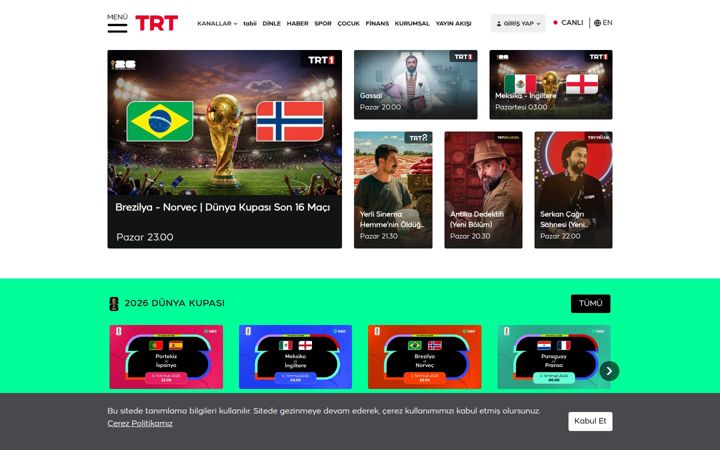 Skærmbillede af trt.net.tr