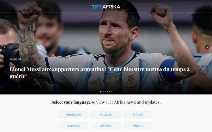 Screenshot of trtafrika.com