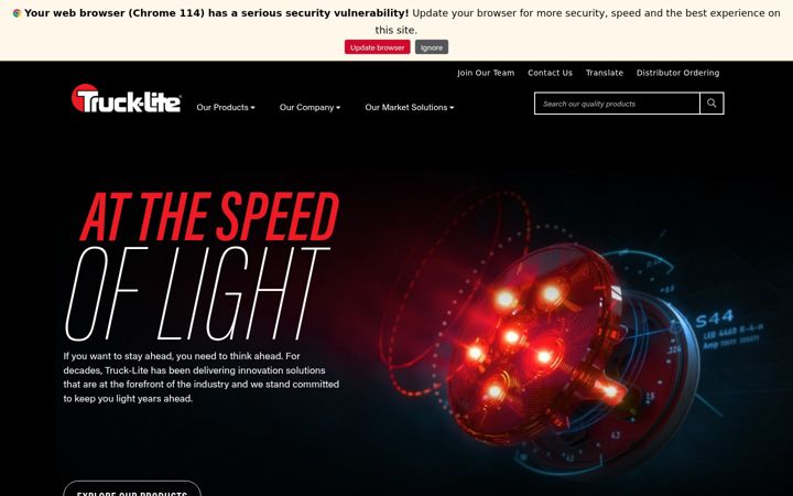 Screenshot of truck-lite.com