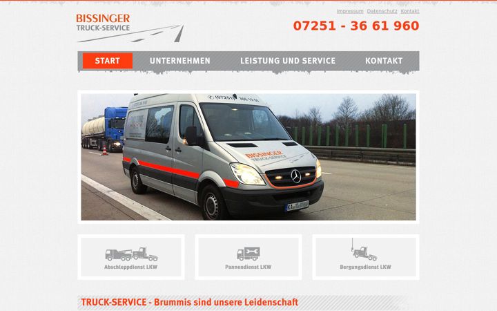 Skjámynd af truck-service.com